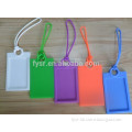 Fashion luggage FDA tag Promotion Eco-friendly custom wholesale Silicone luggage tag with rope